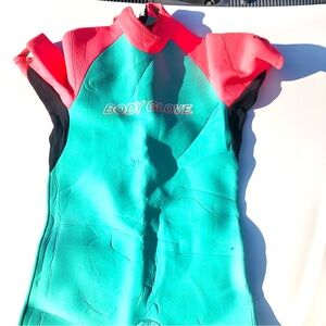 Vintage Body Glove Pink and Teal Wetsuit Men’s XL